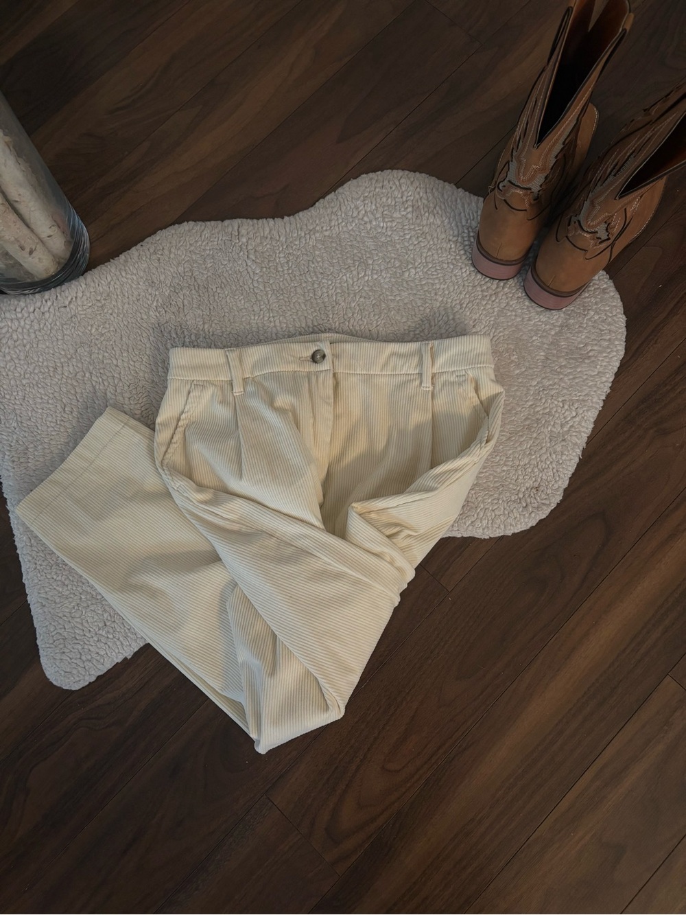 🤎CREAM CORDUROY PANTS